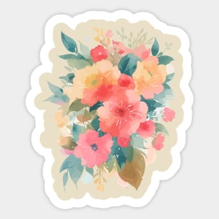 Watercolor Floral - Flowers Sticker